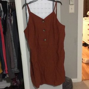 Burnt orange dress with buttons